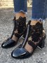 Bottes Femme Floral Toutes Les Saisons Fête Joint Fendu Zip Augmentation de la hauteur Fête Bout Fermé Bottes Formelles