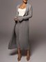 Pull Manteau Plain Hiver Urbain Acrylique Naturel Ample Faire la navette Manches Longues Régulier pour Femmes