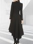 Pardessus Femmes Plain Hiver Élégant Polyester Naturel Aucune élasticité Coupe Régulière Long A-ligne