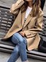 Blazer Femmes Plain Hiver Simple Aucune élasticité Quotidien Col Châle Régulier H-ligne Régulier