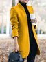 Blouson Plain Hiver Urbain Aucune élasticité Quotidien Manches Longues Entaillé Régulier H-ligne pour Femmes