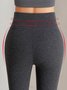 Pantalons De Yoga Décontracté Plain Hiver Polyester Poids lourd Pantalon coupe slim Long S-ligne Élasticité moyenne pour Femmes