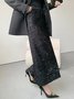 Jupe Femmes Plain Hiver Élégant Quotidien Coupe Régulière Long Taille Moyenne H-ligne Régulier