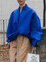 Blouson Femmes Plain Hiver Urbain Naturel Poids lourd Aucune élasticité Manches Longues Régulier O-ligne