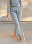 Mode Pantalons Femmes Plain Hiver Urbain Polyester Aucune élasticité Coupe Régulière Long H-ligne Régulier