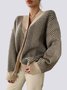 Pull Manteau Géométrique Hiver Urbain Acrylique Naturel Quotidien Ample Régulier T-ligne pour Femmes