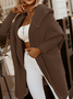Pull Manteau Femmes Plain Hiver Urbain Polyester Naturel Quotidien Régulier Encapuchonné H-ligne