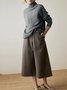 Pull Plain Hiver Simple Acrylique Poids lourd Quotidien Ample Manches Longues Régulier pour Femmes