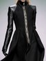 Blouson Femmes Plain Hiver Élégant Polyester Col Montant Quotidien Coupe Régulière Taille Moyenne x-ligne