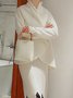 Pull Manteau Femmes Plain Hiver Élégant Naturel Aucune élasticité Quotidien Ample Col Châle H-ligne