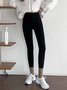 Pantalons De Yoga Femmes Plain Hiver Simple à Haute Élasticité Quotidien chaleur Pantalon à la cheville Legging H-ligne
