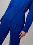 Mode Pantalons Femmes Plain Printemps Urbain Polyester Naturel Faire la navette Long H-ligne Régulier