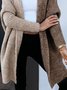 Pull Manteau Décontracté Bloc de Couleur Hiver Acrylique Naturel Poids lourd Quotidien Ample H-ligne pour Femmes