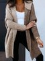 Pull Manteau Décontracté Bloc de Couleur Hiver Acrylique Naturel Poids lourd Quotidien Ample H-ligne pour Femmes
