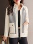 Pull Manteau Femmes Pied-de-poule Hiver Urbain Naturel Faire la navette Manches Longues Col Roulé Régulier H-ligne