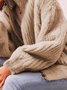 Caniche Blouson Femmes Plain Hiver Urbain Col Montant Naturel Micro-Élasticité Ample Faire la navette Manches Longues