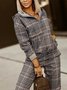 Sweat-shirts Femmes Décontracté Hiver Plaid Quotidien Ample Manches Longues Régulier Régulier Élasticité moyenne