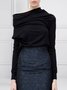 Tops Femmes Plain Simple Printemps Polyester Quotidien Ample Manches Longues Régulier Régulier