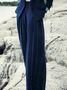 Mode Pantalons Plain Printemps Urbain Naturel Ample Faire la navette Long H-ligne Régulier pour Femmes