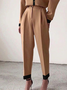 Mode Pantalons Femmes Bloc de Couleur Printemps Urbain Polyester Naturel Faire la navette Long H-ligne Régulier