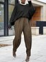 Mode Pantalons Femmes Plain Hiver Urbain Zip Quotidien Coupe Régulière Pantalon fuselé étroit Long Régulier