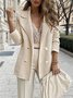 Autre Manteau Femmes Plain Automne Élégant Micro-élasticité Quotidien Ample Col Châle Régulier Régulier Taille
