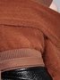 Pull Plain Hiver Élégant Poids lourd Micro-Élasticité Quotidien Manches Longues Régulier H-ligne pour Femmes