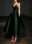 Mariage Robe & Fête Robe Plain Printemps Élégant Polyester Taille Haute Aucune élasticité Quotidien Mi-longue 1 * robe pour Femmes