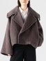 Caniche Blouson Femmes Plain Hiver Simple Naturel Aucune élasticité Quotidien Manches Longues Régulier H-ligne