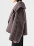 Caniche Blouson Femmes Plain Hiver Simple Naturel Aucune élasticité Quotidien Manches Longues Régulier H-ligne