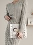 Pull Femmes Décontracté Plain Hiver Col V Acrylique Quotidien Coupe Régulière Manches Longues Élasticité moyenne