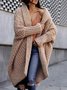 Pull Manteau Femmes Décontracté Plain Hiver Naturel Aucune élasticité Quotidien Ample O-ligne Régulier