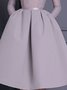 Mariage Robe & Fête Robe Plain Printemps Élégant Dentelle Naturel Fête Mi-longue Col Rond Régulier pour Femmes