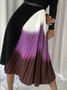 Robes Ombre Printemps Élégant Polyester Naturel Quotidien Coupe Régulière 1 * robe Élasticité moyenne pour Femmes