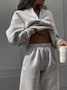 Sweat-shirts Femmes Décontracté Plain Printemps Polyester Naturel Micro-élasticité Ample Manches Longues Droit