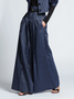 Mode Pantalons Rayé Printemps Urbain Taille Haute Aucune élasticité Ample Faire la navette Pantalons à Jambe Large Trapèze pour Femmes