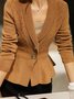 Pull Manteau Femmes Plain Printemps Élégant Coupe Régulière Faire la navette Manches Longues Régulier x-ligne Régulier