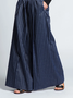 Mode Pantalons Rayé Printemps Urbain Taille Haute Aucune élasticité Ample Faire la navette Pantalons à Jambe Large Trapèze pour Femmes