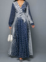 Robes Femmes Pois Polka Printemps Élégant Naturel Quotidien Coupe Régulière Long Manches Longues Ligne X