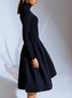 Robes Femmes Plain Printemps Élégant Polyester Naturel Quotidien Manches Longues Ligne X Régulier