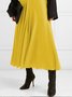 Jupe Femmes Plain Printemps Élégant Polyester Coupe Régulière Faire la navette Mi-longue Trapèze Régulier