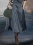 Manteau de Tranchée Femmes Plain Printemps Élégant Polyester Col Montant Aucune élasticité Quotidien Coupe Régulière Régulier