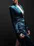 Mariage Robe & Fête Robe Plain Printemps Élégant Naturel Coupe Régulière Long Manches Longues Régulier Formel Robe pour Femmes
