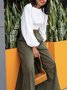 Blouses Femmes Plain Printemps / Automne Élégant Polyester Aucune élasticité Quotidien Coupe Régulière Manches Longues l'Encolure Bateau