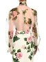 Blouse Femmes Floral Printemps Élégant Léger Aucune élasticité Quotidien Manches Longues Régulier Droit