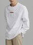 Tops Plain Simple Printemps Aucune élasticité Quotidien Coupe Régulière Manches Longues Col Rond Régulier pour Femmes