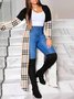 Kimono Femmes Printemps / Automne Plaid Urbain Polyester Naturel Ample Faire la navette Régulier Droit