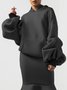 à Capuche Femmes Plain Printemps / Automne Urbain Sweat-shirt à Capuche Naturel à Haute Élasticité Quotidien Droit Régulier