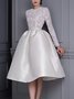 Robes De Fête Femmes Plain Printemps / Automne Élégant Taille Haute Aucune élasticité Serré 1 * robe Ligne X Régulier