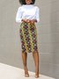 Blouses Plain Printemps / Automne Élégant Col Montant Quotidien Coupe Régulière en Mélangé de Coton Régulier Droit pour Femmes